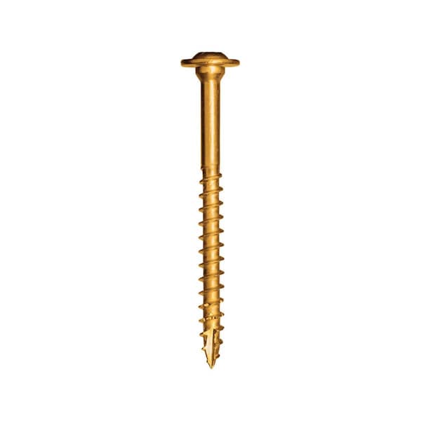 Grk Fasteners 5913348 Star Self Tapping 0.31 in. Dia. x 2.75 in. Yellow Zinc Construction Screws 1381235 - main